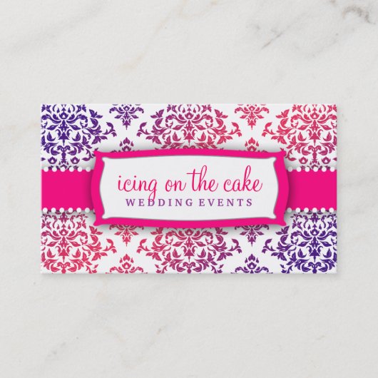 311 Icing op de taart Roze Lavendel Visitekaartje (Voorkant)