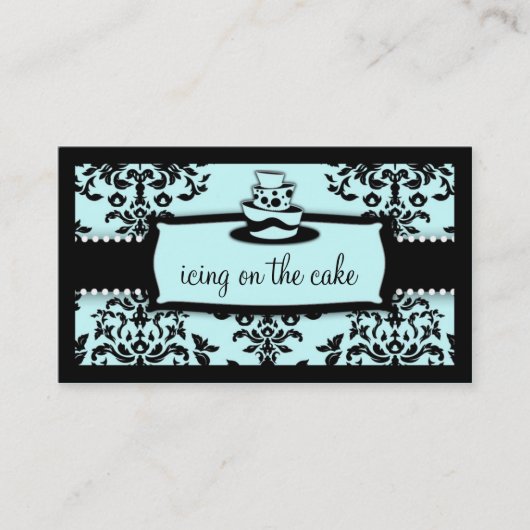 311 Icking op de Cake 3 Tier Blue Visitekaartje (Voorkant)