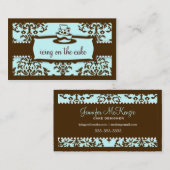 311 Icking op de Cake 3 Tier Chocolate Blue Visitekaartje (Voorkant / Achterkant)