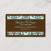 311 Icking op de Cake 3 Tier Chocolate Blue Visitekaartje (Achterkant)