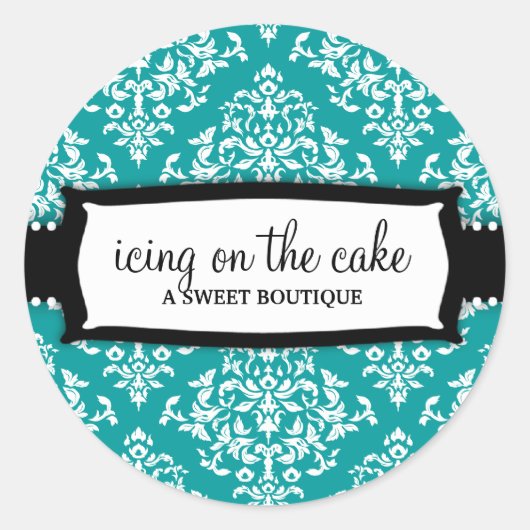 311 IJs op de taart Blauwgroen Ronde Sticker (Voorkant)