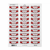 311 IJs op de taart Cherry Red Etiket (Full Sheet)