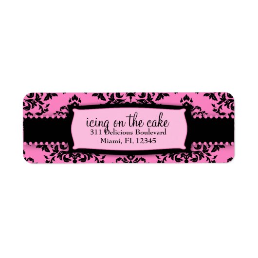 311-IJs op de taart Hot Pink Zoethout Etiket (Voorkant)