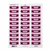 311-IJs op de taart Hot Pink Zoethout Etiket (Full Sheet)