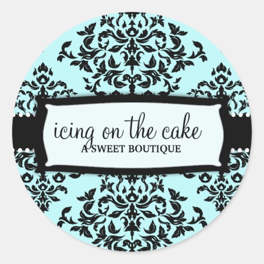 311 IJs op de taart Iets Blauw Ronde Sticker (Voorkant)