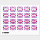 311 IJs op de taart Roze & Lavendel 2 Vierkante Sticker (Vel)