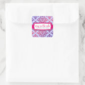 311 IJs op de taart Roze & Lavendel 2 Vierkante Sticker (Tas)