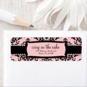 311 IJs op het Cake Sweet Pink Adreslabel Etiket (Insitu)