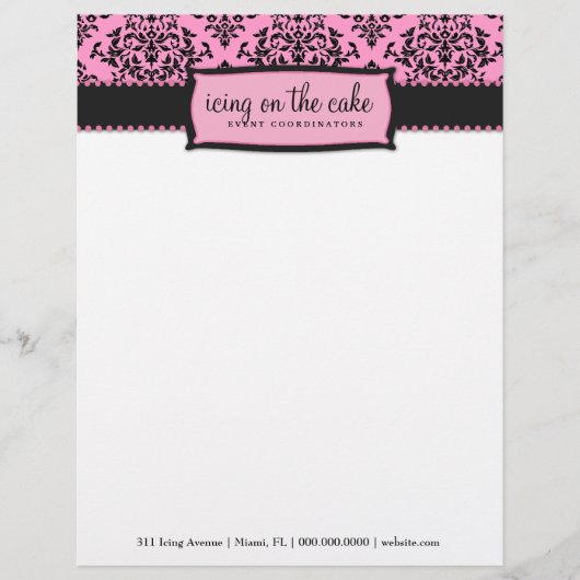 311-IJsmaken op de Roze Licorice Letterhead Custom Briefhoofd (Voorkant)