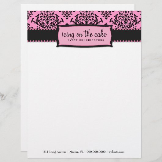 311-IJsmaken op de Roze Licorice Letterhead Custom Briefhoofd (Voorkant / Achterkant)
