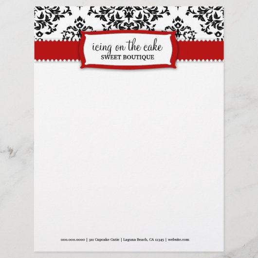 311 IJsvorming op de Cake Cherry Letterhead Briefhoofd (Voorkant)