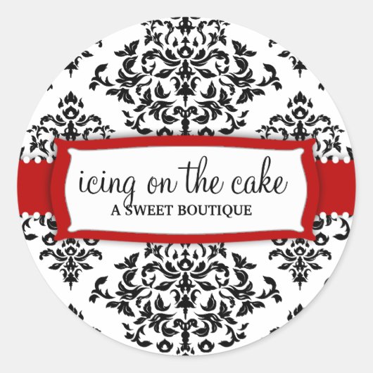 311 IJsvorming op de Cake Cherry Red Ronde Sticker (Voorkant)