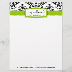 311 IJsvorming op de Cake Lime Green Letterhead Briefhoofd Ontwerp
