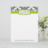 311 IJsvorming op de Cake Lime Green Letterhead Briefhoofd Ontwerp (Staand voorkant)