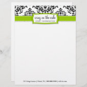311 IJsvorming op de Cake Lime Green Letterhead Briefhoofd Ontwerp (Voorkant / Achterkant)