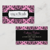 311 IJsvorming op de witte Stippen van de roze roz Visitekaartje (Voorkant / Achterkant)