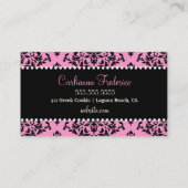 311 IJsvorming op de witte Stippen van de roze roz Visitekaartje (Achterkant)