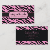 311 IJsvorming op de Zebra van de roze kegel Visitekaartje (Voorkant / Achterkant)