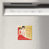 311- Indian Beauty bruid met bruidegom Magneet (Insitu (Vaatwasser))