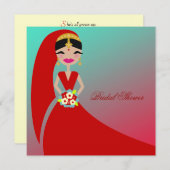 311-Indiase schoonheid | Vrijgezellenfeest Turquoi Kaart (Voorkant / Achterkant)