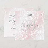 311 Informeer roze uitnodiging (Voorkant / Achterkant)