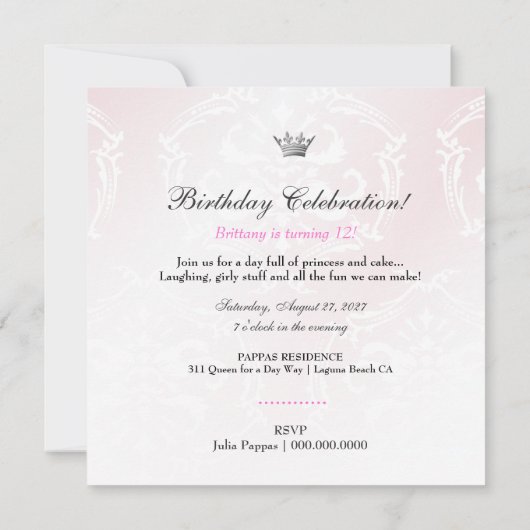 311 Informeer roze uitnodiging (Achterkant)