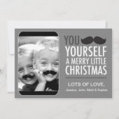 311 Interactieve Mustache Holiday Card Feestdagenkaart (Voorkant)