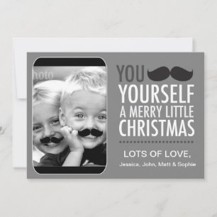 311 Interactieve Mustache Holiday Card Feestdagenkaart