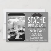 311 Interactieve Stache Dinner Bash Mustache Kaart (Voorkant)