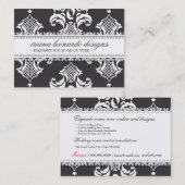 311 Iriana Damask Chubby Charcoal Visitekaartje (Voorkant / Achterkant)