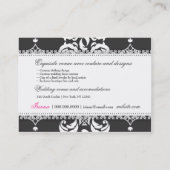 311 Iriana Damask Chubby Charcoal Visitekaartje (Achterkant)