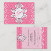 311-Iriana Damask Shield Chubby | Koninklijk Roos Visitekaartje (Voorkant / Achterkant)