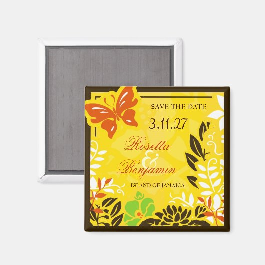 311 Jamaicaanse Tuin Save the Date Magneet (Voorkant / Achterkant)