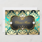 311 Jet Black Ciao Bella Aqua Sass Birthday Kaart (Voorkant)