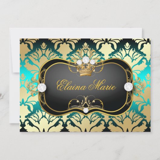 311 Jet Black Ciao Bella Aqua Sass Birthday Kaart (Voorkant)