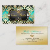 311 Jet Black Ciao Bella Aqua Sass Visitekaartje (Voorkant / Achterkant)