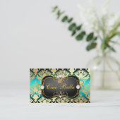 311 Jet Black Ciao Bella Aqua Sass Visitekaartje (Staand voorkant)