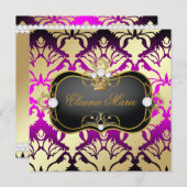 311 Jet Black Ciao Bella Pink Sass Metallic Gold Kaart (Voorkant / Achterkant)