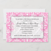311 Jocelyn Pink Damask uitnodiging (Voorkant)
