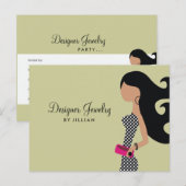 311-Joodse Briefkaart/Handtas Uitnodiging Briefkaart (Voorkant / Achterkant)