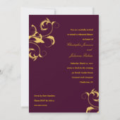 311-Julianna Eggplant & Mustard Damask Kaart (Achterkant)