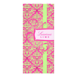 311 Julianna Luscious Limoen & Roze Damask Reclamekaart