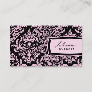 311-Julianna Pink Licorice Damask Visitekaartje