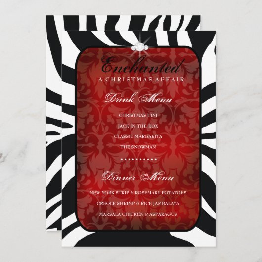 311 Kantelbaar menu Rood diner/Drink (Voorkant / Achterkant)