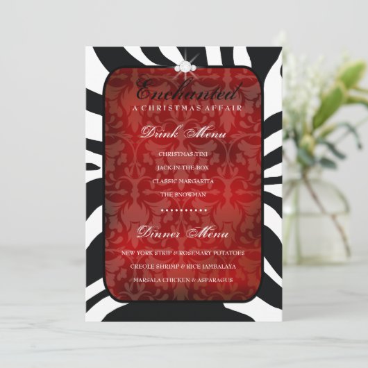 311 Kantelbaar menu Rood diner/Drink (Staand voorkant)