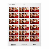 311- kerstfotolabel etiket (Full Sheet)