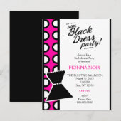 311 KLEINE ZWARTE JURK UITNODIGING (Voorkant / Achterkant)