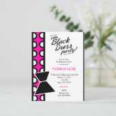 311 KLEINE ZWARTE JURK UITNODIGING (Staand voorkant)