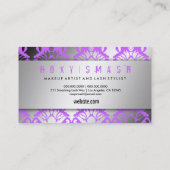 311 Kleurenas Damask Paarse Craze Visitekaartje (Achterkant)