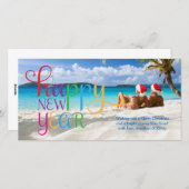 311 kleurrijke Happy New Year Kaart (Voorkant / Achterkant)